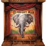 "ELEPHANT MAN Stage"
 20 X 24 Mixed Media, Acrylic on Reclaimed Wood
SOLD